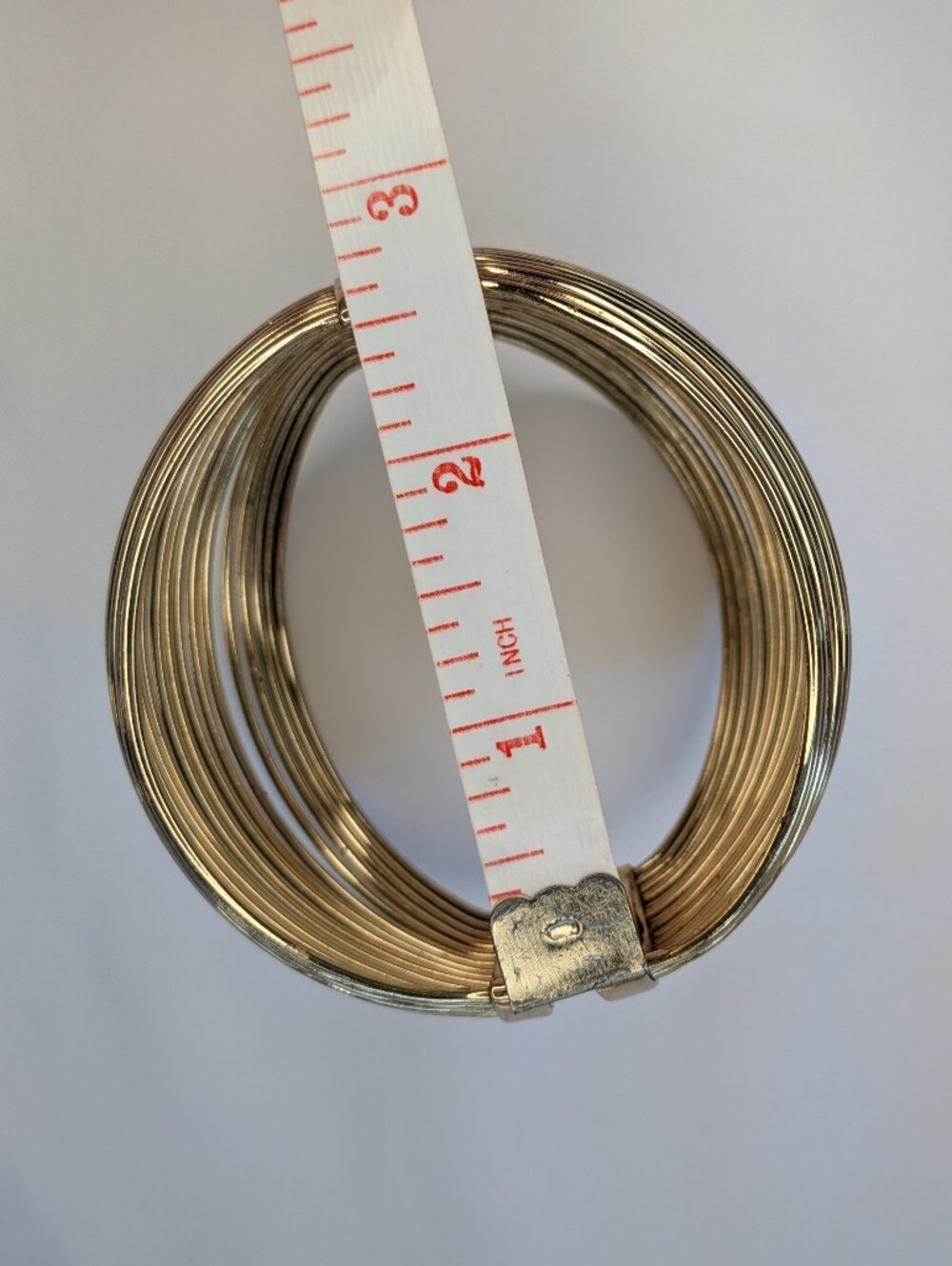 Vintage Gold Tone Multi-Wire Wide Statement Hinge Cuff Bracelet - Picture 8 of 8